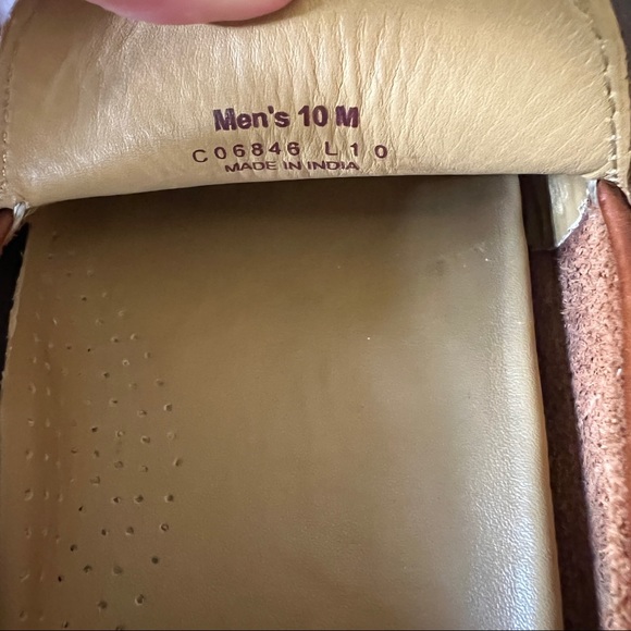 Cole Haan Men Leather Brown Moccasin Driver Slip On Shoe Sz 10 - Picture 12 of 12